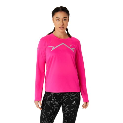 Asics Damen LITE-Show LS TOP Sweatshirt, Pink Glo, Small von ASICS