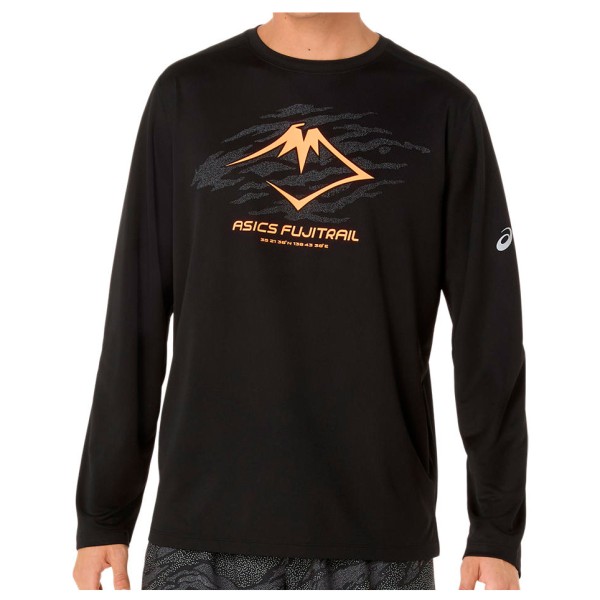Asics - Fujitrail Logo L/S Top - Laufshirt Gr XL schwarz von ASICS
