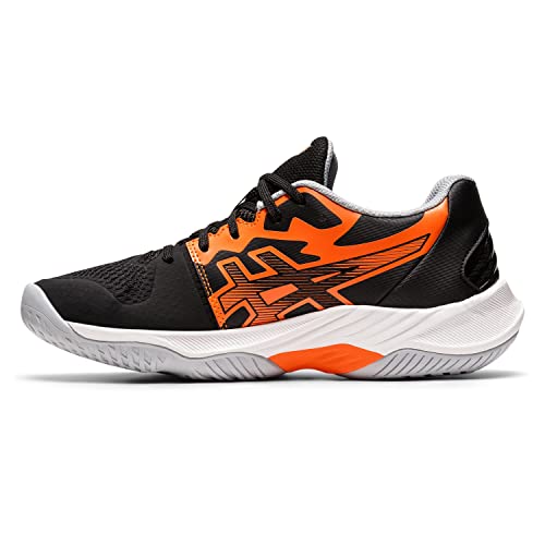 Asics Gel-Sky Elite GS Indoor Court Shoe, Black/Shocking Orange, 38 EU von ASICS