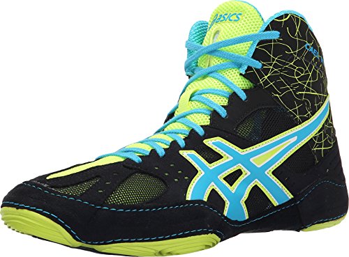 Asics Herren Cael V6.0 Wrestling Schuh, Schwarz/Atomic Blue/Flash Yellow, 46.5 EU von ASICS