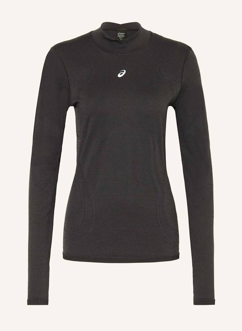 Asics Laufshirt Road Winter Seamless Mit Merinowolle schwarz von ASICS