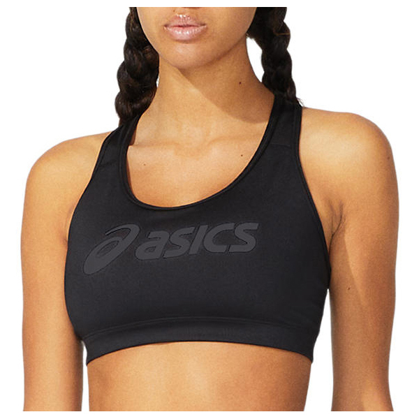 Asics - Women's Core Asics Logo Bra - Sport-BH Gr L schwarz von ASICS