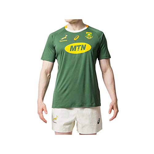 South Africa Springboks 2019/20 Rugby-T-Shirt Gr. L, grün von ASICS