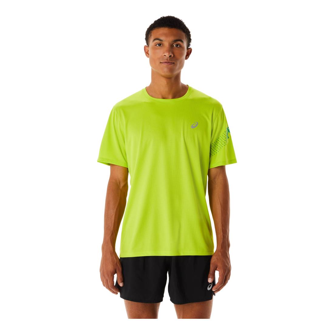 asics ICON SS Top Herren Laufshirt lime Gr. L von ASICS