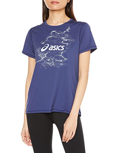 asics Nagino Graphic Run Kurzarm Oberteil Damen blau von ASICS