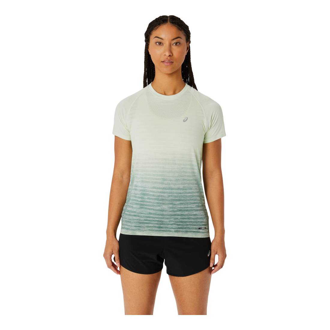 asics SEAMLESS SS TOP Damen whisper green Gr. XS von ASICS