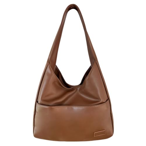 ASIEIT Tote Tasche für Damen, Solid Farbe PU Leder Umhängetasche Casual Retro Tote Handtasche Kapazität Reise Geldbörse Weekender Tasche Shopper von ASIEIT