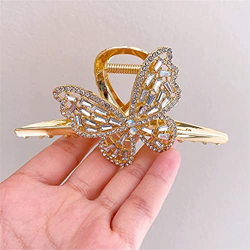 ASIORI Elegante Perle Strass Edelstein Schmetterling Haarspangen Frauen Greifen Hai Clip Haarnadel Kopfbedeckung 3 (Farbe: 2) (Farbe: 3) (Color : 108) von ASIORI