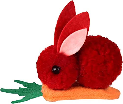 ASIORI Haarnadel Ostern Haarnadel Kaninchen Karotte Kinder Mini Haarnadel 6 Farbe Haarspangen for Frauen (Rot, Einheitsgröße) (Farbe: Rot, Größe: Einheitsgröße) (Color : Rosso) von ASIORI