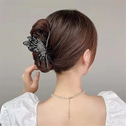 ASIORI Koreanische Haarklammer, Farbe Bernstein, Schmetterlings-Haarspange, Damen-Strasssteine, Exquisite Haarnadel, Hai-Clip, Haarschmuck, 3 (Farbe: 9) (Farbe: 9) (Color : 5) von ASIORI