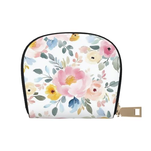 ASKFNASDKMFN Geldbörse mit Aquarell-Blumen, Autobesitzer, Lizenz- und Versicherungskartenhalter, 9 x 11 cm, A6, 9X11CM von ASKFNASDKMFN