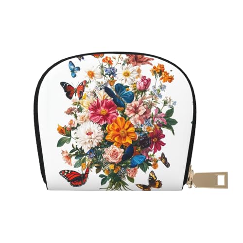 ASKFNASDKMFN Geldbörse mit Blumenmuster, Kreuzfahrtschiff, Passagiere, Kabinenschlüssel und Ladekartenetui, 9 x 11 cm, A24, 9X11CM von ASKFNASDKMFN