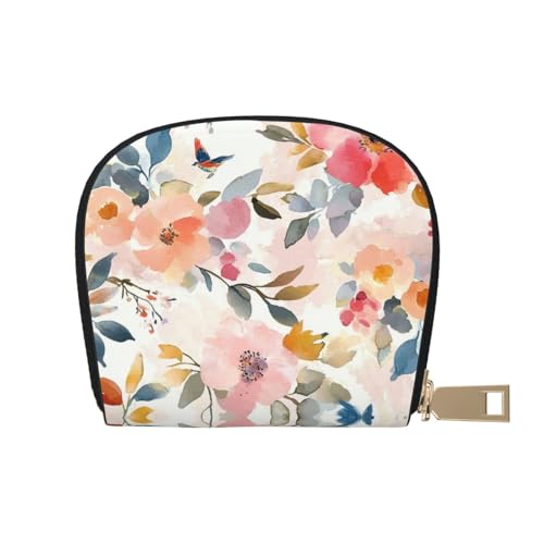 ASKFNASDKMFN Geldbörse mit Blumenmuster, Kreuzfahrtschiff, Passagiere, Kabinenschlüssel und Ladekartenetui, 9 x 11 cm, A37, 9X11CM von ASKFNASDKMFN