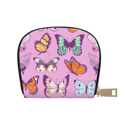 ASKFNASDKMFN Geldbörse mit Schmetterling und Blumen, Autobesitzer, Lizenz- und Versicherungskartenhalter, 9 x 11 cm, A2, 9X11CM von ASKFNASDKMFN