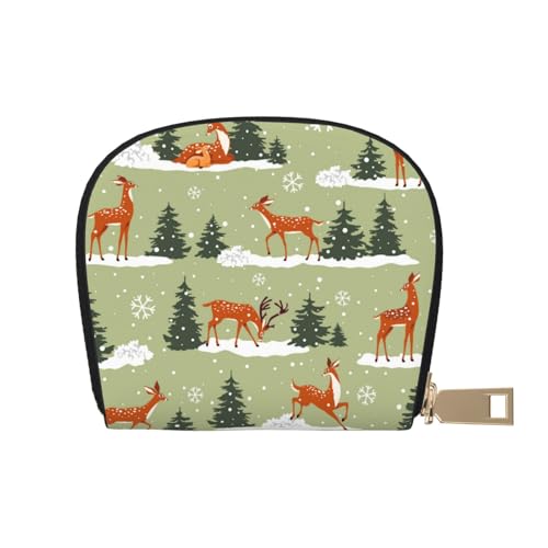 ASKFNASDKMFN Geldbörse mit niedlichem Hirsch, Strandbesucher, wasserabweisend, Kartenetui, 9 x 11 cm, A6, 9X11CM von ASKFNASDKMFN