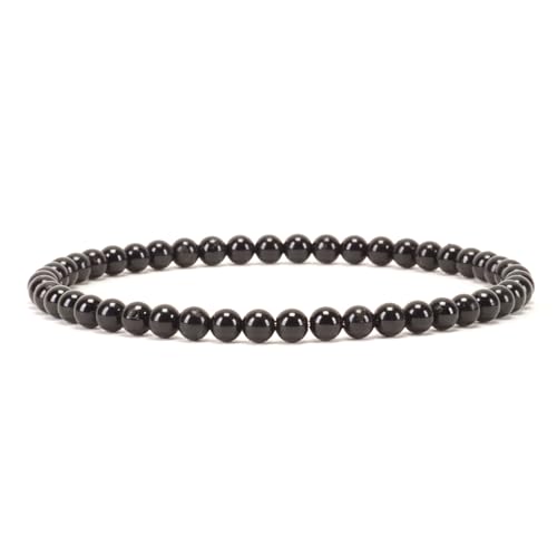 ASKFNASDKMFN Kleine, mittelgroße, große Größen – Edelstein-Perlenarmbänder für Damen und Herren – 4 mm runde Perlen ASKFNASDKMFN Kleine, mittelgroße, große Größen – Edelstein-Perlenarmbänder für Damen und Herren – 4 mm runde Perlen von ASKFNASDKMFN