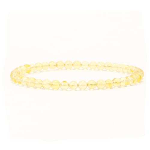 ASKFNASDKMFN Kleine, mittelgroße, große Größen – Edelstein-Perlenarmbänder für Damen und Herren – 4 mm runde Perlen von ASKFNASDKMFN