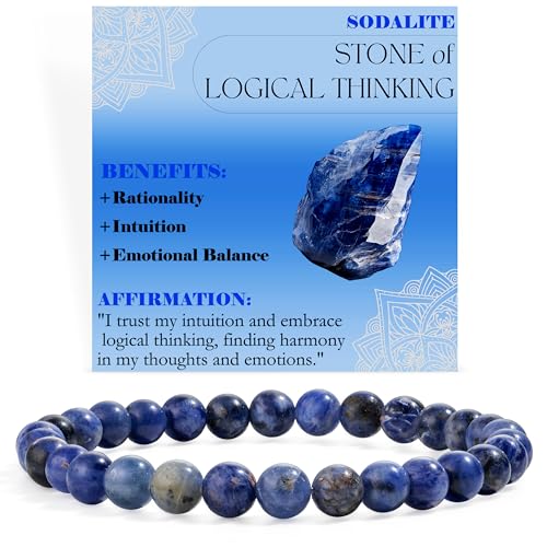 ASKFNASDKMFN Sodalith – logisches Denken – 6 mm Perlenarmbänder für Frauen, Halbedelstein, elastisch, Schmuck, Yoga-Schutz, Geschenke ASKFNASDKMFN Sodalith – logisches Denken – 6 mm Perlenarmbänder für Frauen, Halbedelstein, elastisch, Schmuck, Yoga-Schutz, Geschenke von ASKFNASDKMFN