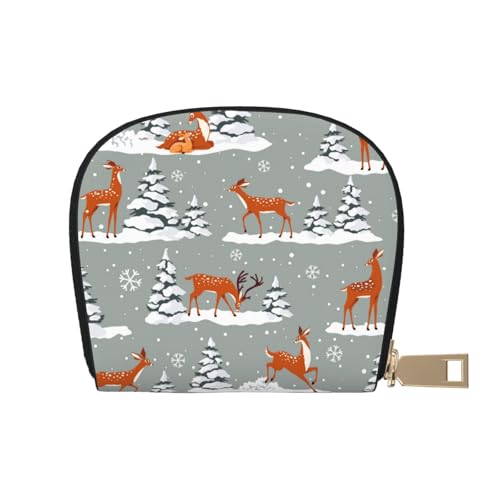 ASKFNASDKMFN Süße Hirsch-Geldbörse, Strandbesucher, wasserabweisendes Kartenetui, 9 x 11 cm, A5, 9X11CM von ASKFNASDKMFN