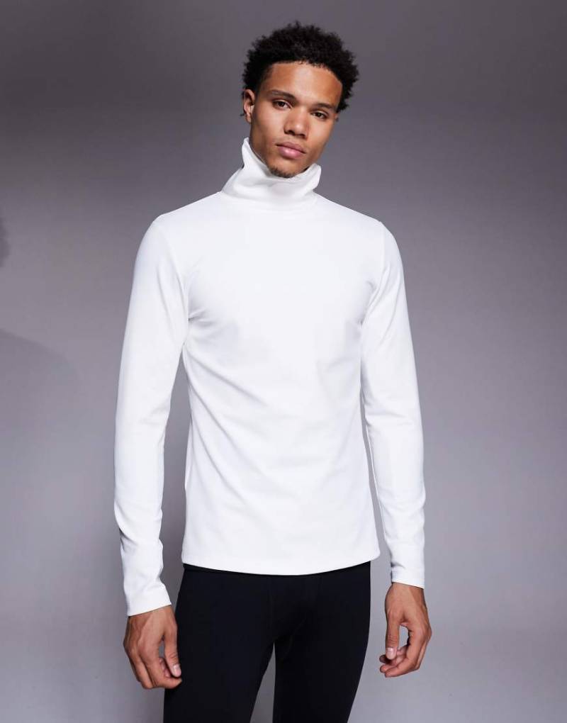 4505 - Ski - Baselayer-Rollkragenpullover in Weiß mit Fleecefutter und Thermobehandlung 4505 - Ski - Baselayer-Rollkragenpullover in Weiß mit Fleecefutter und Thermobehandlung von ASOS 4505 Ski & Snow