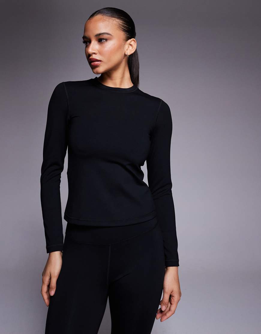 4505 - Ski - Langärmliges Baselayer-Oberteil in Schwarz mit Fleecefutter und Thermobehandlung von ASOS 4505 Ski & Snow