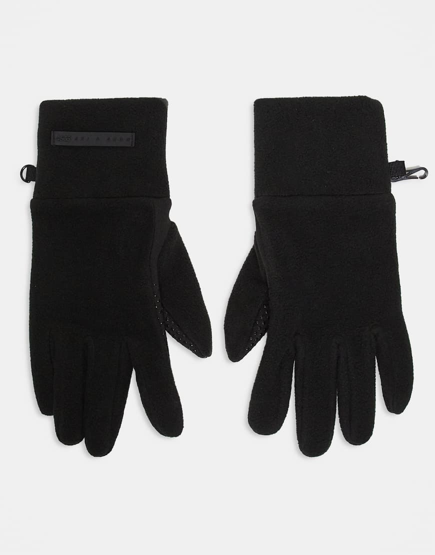 4505 - Ski - Thermo-Handschuhe aus Fleece in Schwarz mit Touchscreen von ASOS 4505 Ski & Snow