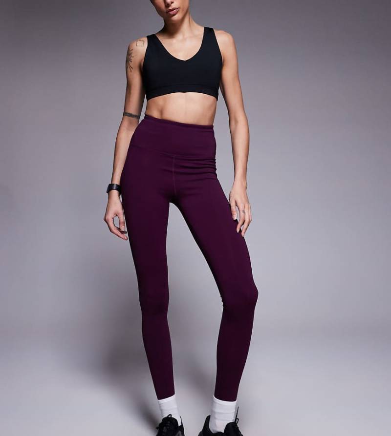 4505 Tall - Ski - Baselayer-Leggings in Pflaume mit Fleece-Rückseite und Thermobehandlung-Lila von ASOS 4505 Ski & Snow