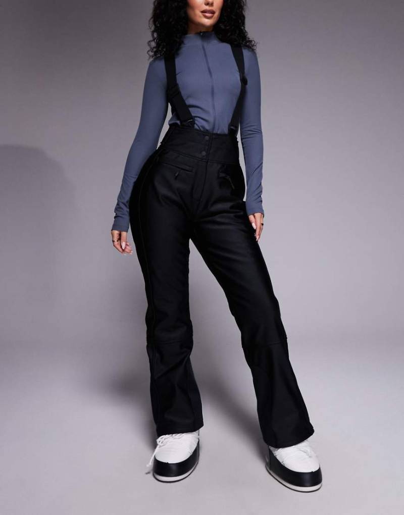 ASOS 4505 Hourglass - Ski - Wasserabweisende, ausgestellte Softshell-Skihose in glänzendem Schwarz von ASOS 4505 Ski & Snow