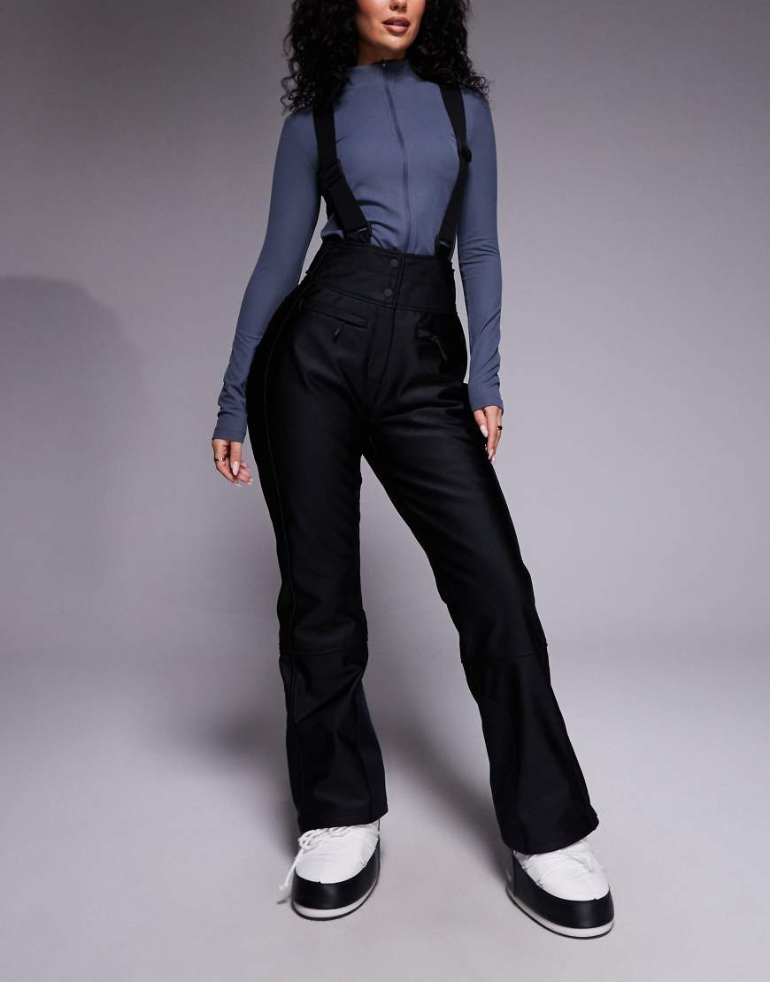 ASOS 4505 Hourglass - Ski - Wasserabweisende, ausgestellte Softshell-Skihose in glänzendem Schwarz von ASOS 4505 Ski & Snow