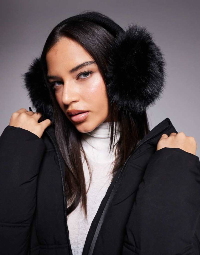 ASOS 4505 - Ski - Ohrenschützer aus Kunstpelz in Schwarz von ASOS 4505 Ski & Snow