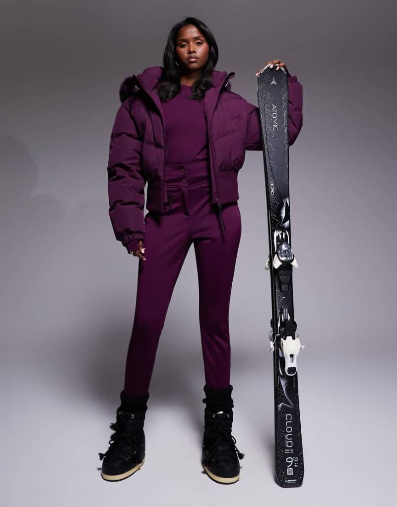 ASOS 4505 - Ski - Wasserabweisende Softshell-Skihose in Pflaume mit engem Schnitt-Lila von ASOS 4505 Ski & Snow