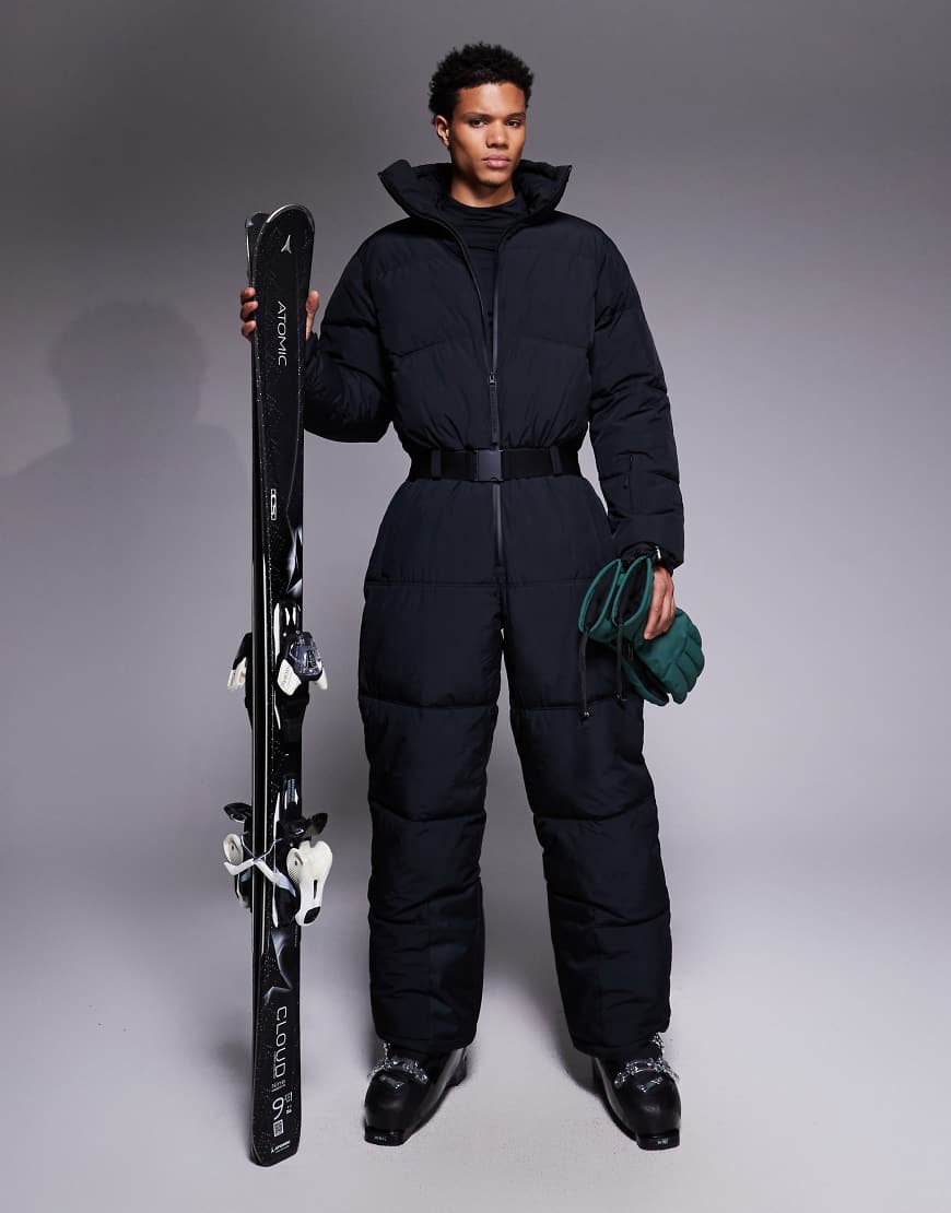 ASOS 4505 - Ski - Wasserabweisender, isolierter Skianzug in Schwarz mit Steppmuster von ASOS 4505 Ski & Snow