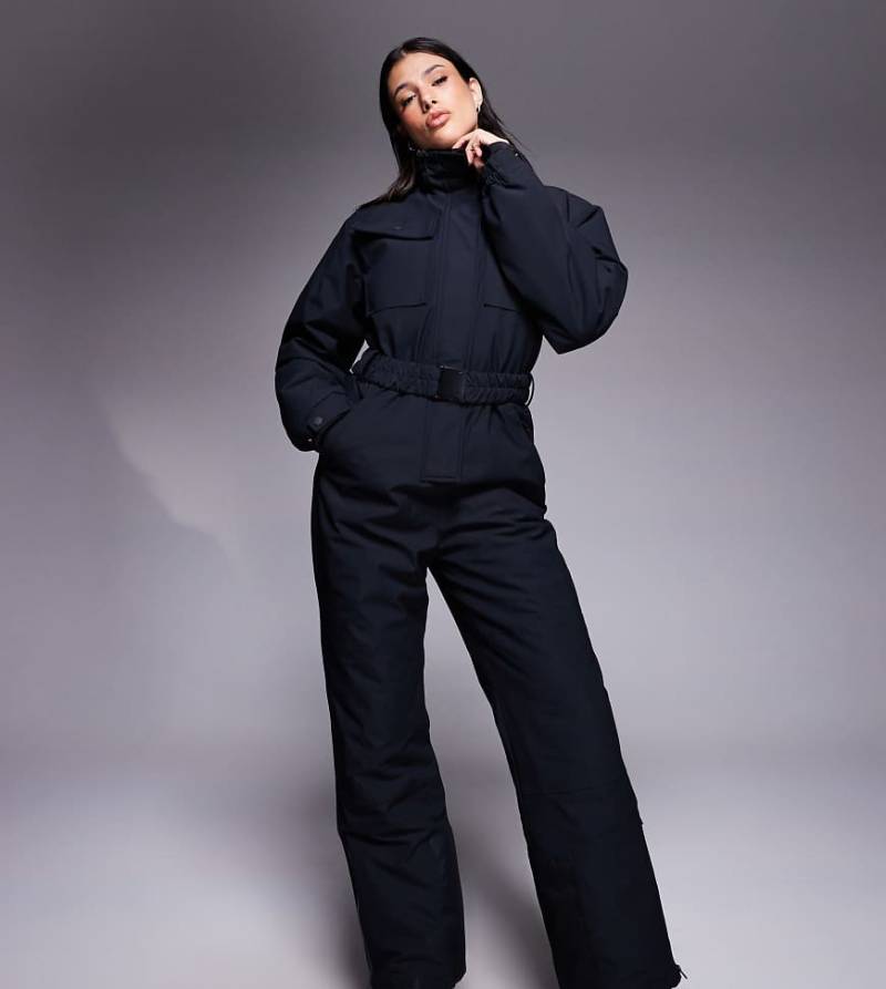 ASOS 4505 Tall - Ski - Retro-Skianzug in Schwarz mit Gürtel und Stehkragen von ASOS 4505 Ski & Snow