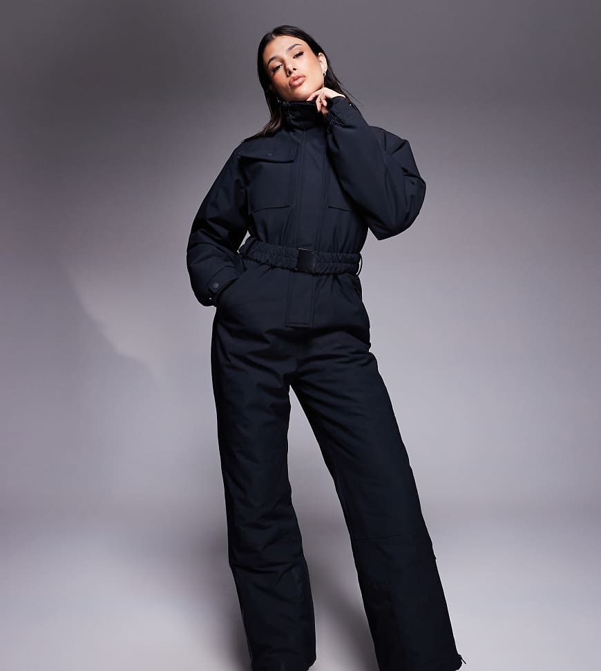 ASOS 4505 Tall - Ski - Retro-Skianzug in Schwarz mit Gürtel und Stehkragen von ASOS 4505 Ski & Snow