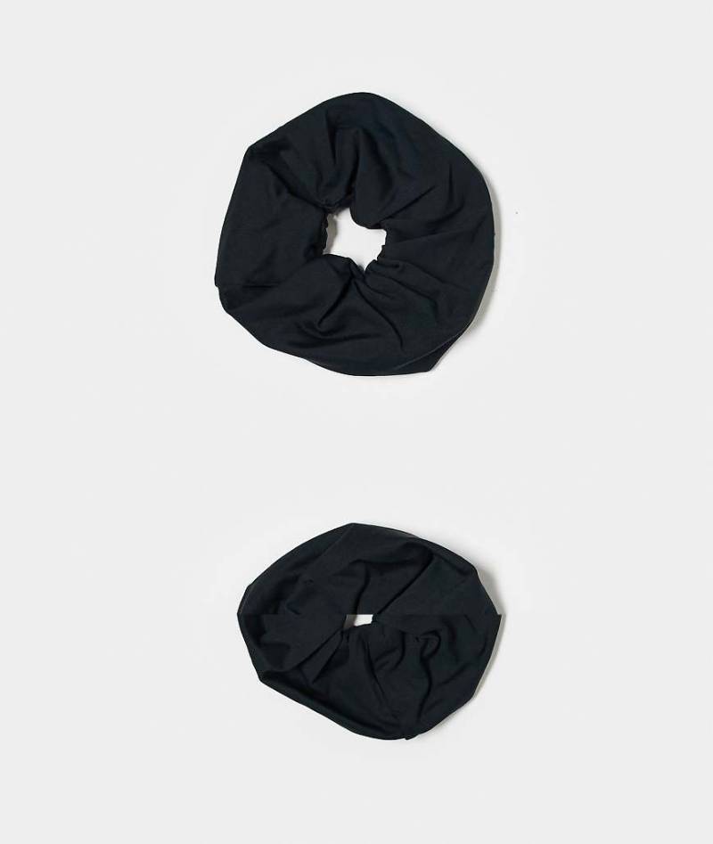 4505 - 2er-Pack weiche Yoga-Scrunchies für die Haare in Schwarz von 4505