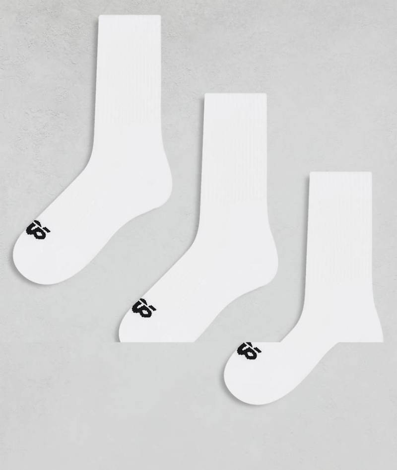 4505 - 3er-Pack Laufsocken in Weiß mit elastischer Fußgewölbestütze und antibakteriellem Finish von 4505