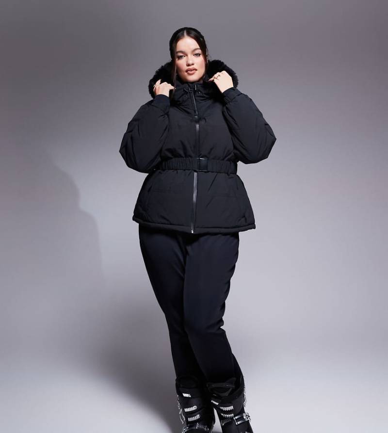 4505 Curve - Ski - Wasserabweisende, isolierte Skijacke in Schwarz von ASOS 4505 Ski & Snow