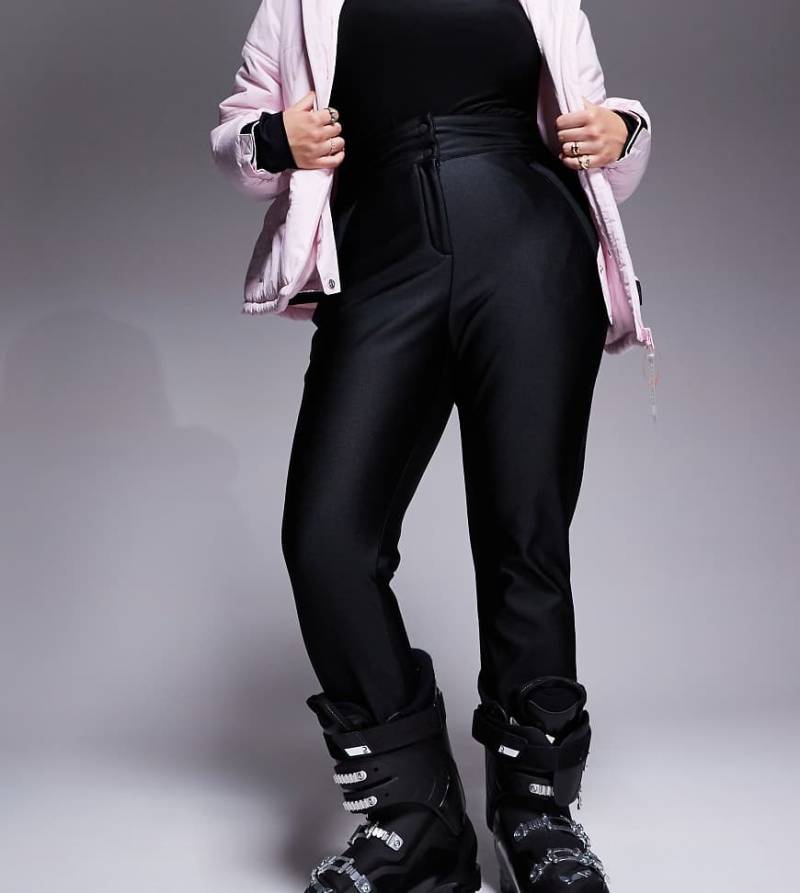 4505 Curve - Ski - Wasserabweisende Softshell-Skihose mit engem Schnitt in glänzendem Schwarz von ASOS 4505 Ski & Snow