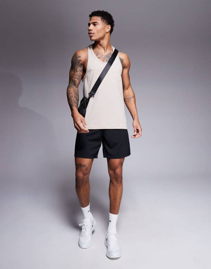 4505 - Icon - Baumwoll-Trägershirt im Stringer-Stil in Taupe mit schnelltrocknendem Finish-Neutral von 4505