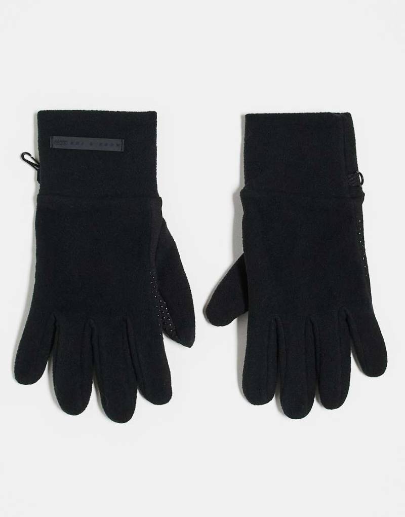 4505 - Isolierender Skihandschuh aus Fleece in Schwarz mit griffigem Profil von ASOS 4505 Ski & Snow