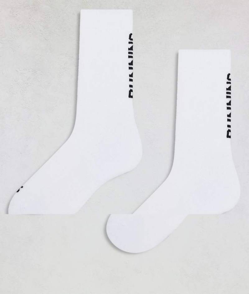 4505 - Run Club - 2er-Pack gemusterte Socken in Weiß mit antibakterieller Oberfläche von 4505