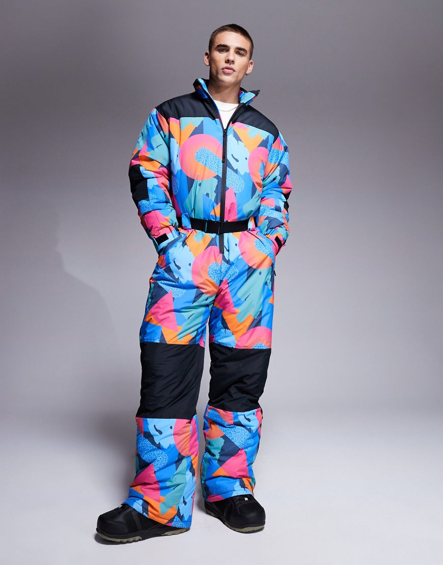 4505 - Ski - Wasserabweisender, isolierter Skianzug mit 80er-Retroprint-Weiß 4505 - Ski - Wasserabweisender, isolierter Skianzug mit 80er-Retroprint-Weiß von ASOS 4505 Ski & Snow
