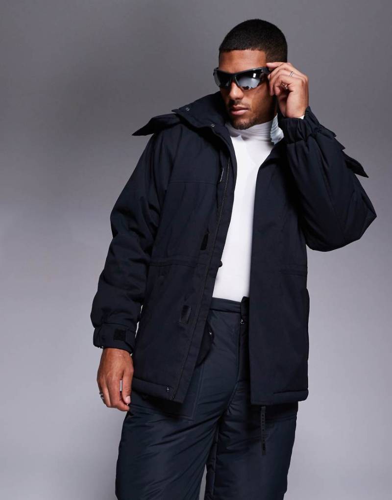 4505 - Ski - Wasserabweisender Parka in Schwarz von ASOS 4505 Ski & Snow
