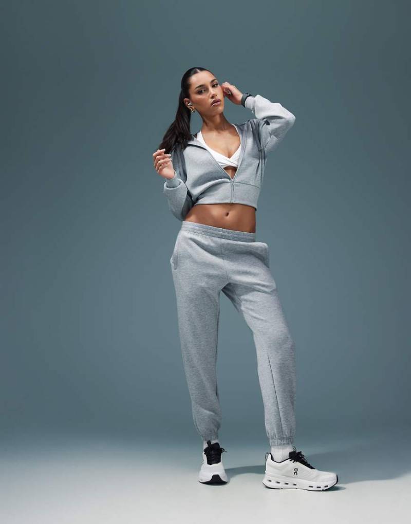 4505 - Sport-Jogginghose in meliertem Grau von 4505