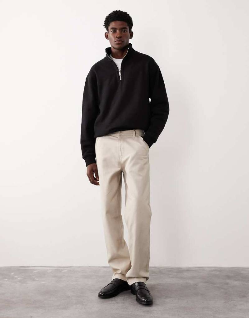 ASOS COLLECTIVE - AC-B-253 Signature - Gerade geschnittene Carpenter-Hose in Ecru-Weiß von ASOS COLLECTIVE