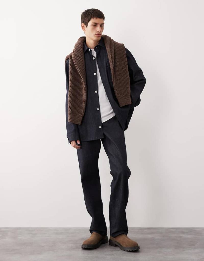 ASOS COLLECTIVE - AC-B-253 Signature - Gerade geschnittene Jeans aus Raw Denim-Blau ASOS COLLECTIVE - AC-B-253 Signature - Gerade geschnittene Jeans aus Raw Denim-Blau von ASOS COLLECTIVE