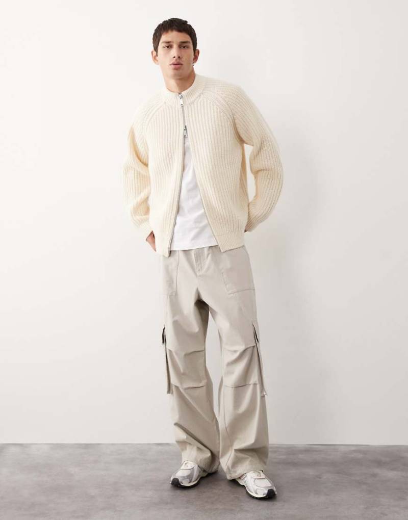 ASOS COLLECTIVE - AC-B-255 - Oversize-Cargohose in verwaschenem Steingrau-Neutral von ASOS COLLECTIVE