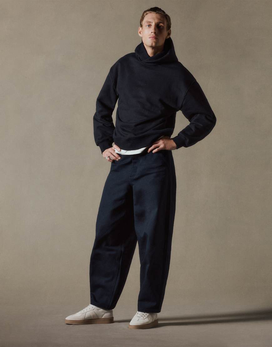 ASOS COLLECTIVE - AC-T-2572 - Signature-Fit-Kapuzenpullover aus schwerem Stoff in Schwarz von ASOS COLLECTIVE