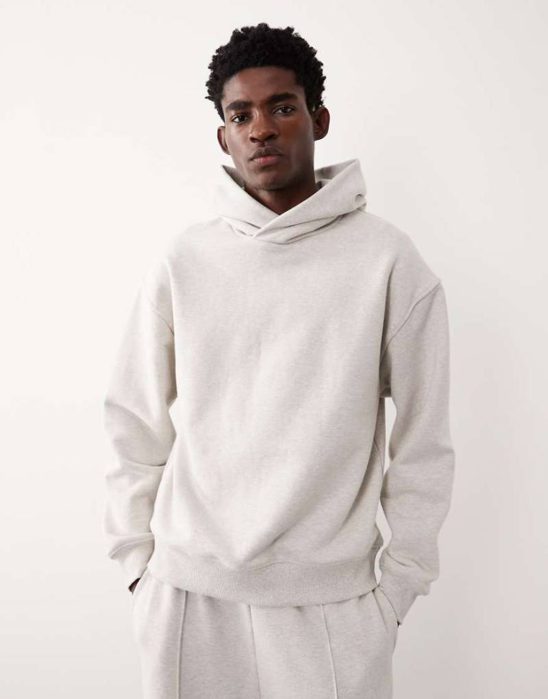 ASOS COLLECTIVE - AC-T-2572 - Signature-Fit-Kapuzenpullover aus sehr schwerem Stoff in Grau meliert von ASOS COLLECTIVE