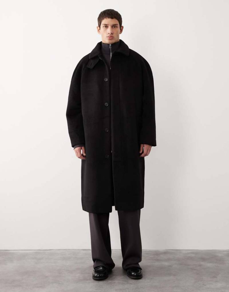 ASOS COLLECTIVE - Mantel aus Wollmix in Schwarz ASOS COLLECTIVE - Mantel aus Wollmix in Schwarz von ASOS COLLECTIVE